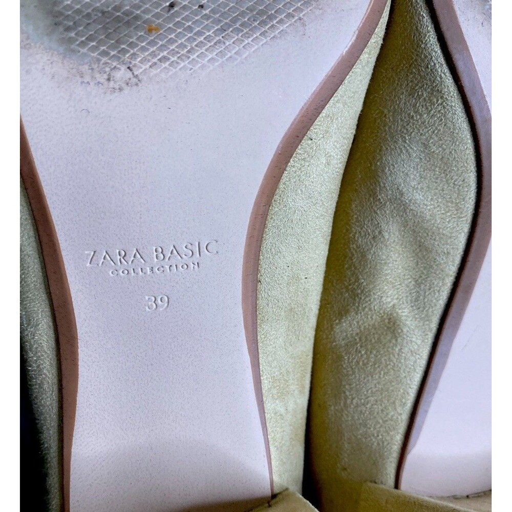 Zara Basic Collection Beige And Black Pointed Toe… - image 8